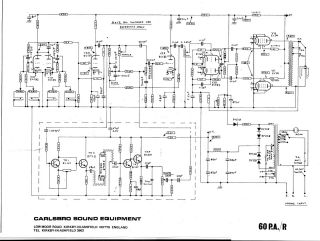 Carlsbro 60PA R schematic circuit diagram